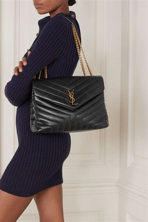 quilted ysl bag|saint laurent quilted shoulder bag.